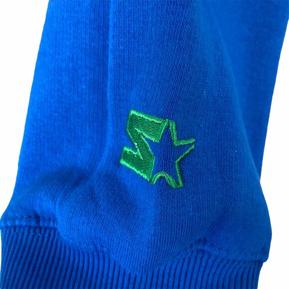Starter Hoodie Black Label NWT Star Logo Kangaroo Pocket in Blue & Green Unisex - Picture 4 of 14
